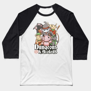 Axolotl army /  Dungeons and axolotls Baseball T-Shirt